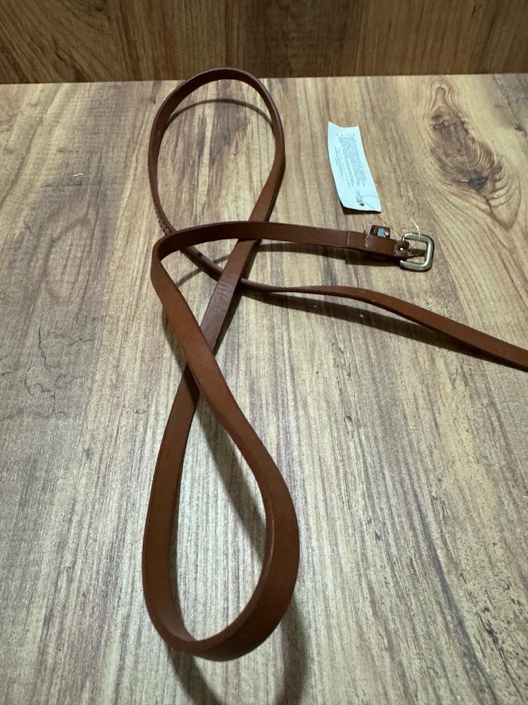 İnce Kadın Kemeri – Kahverengi, Zımba Detaylı (Etiketli) 120 cm - 5