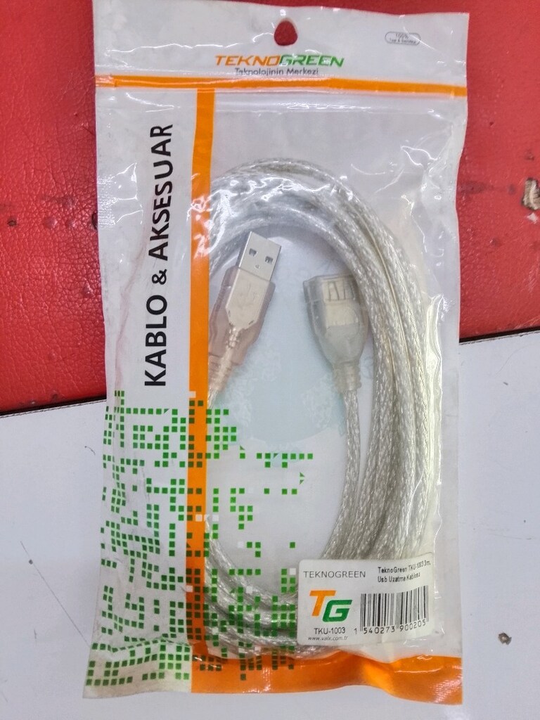 teknogreen tku-1003 3m USB uzatma kablosu - 2