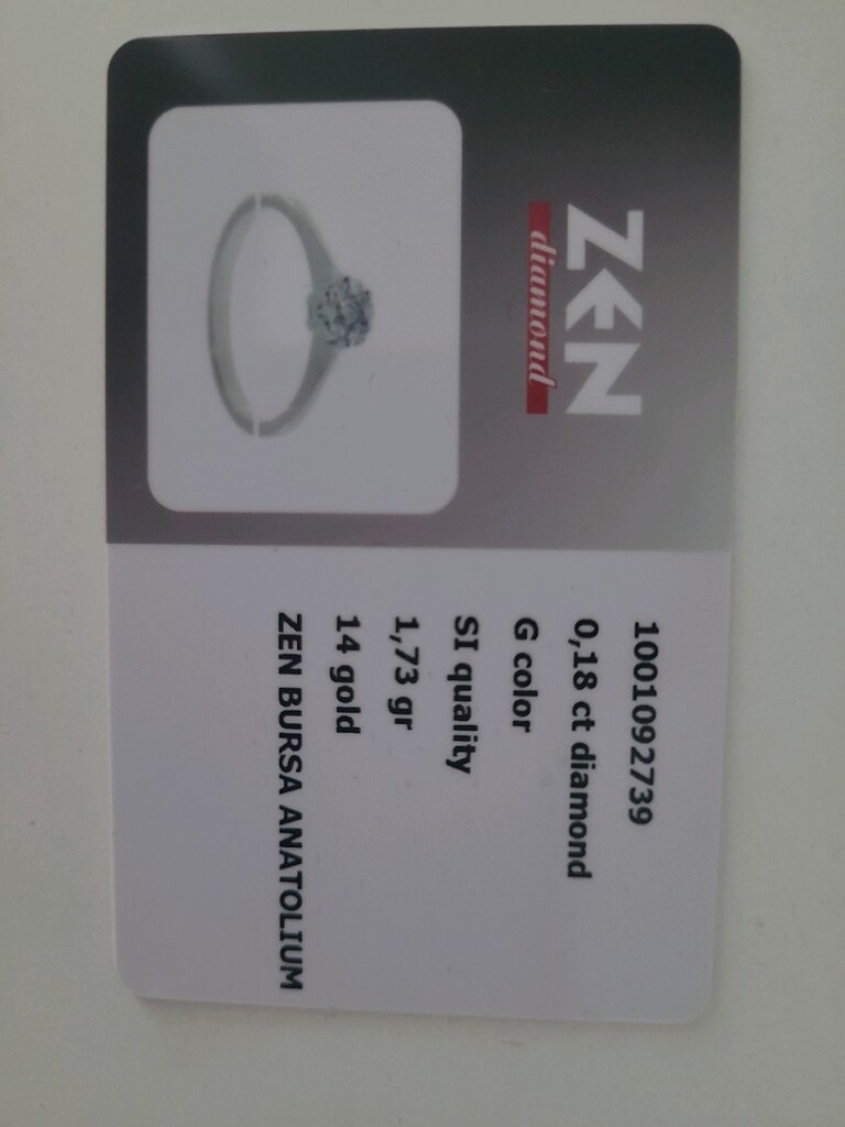 Zen Pırlanta Reina 0.18 Ct Pırlanta Yüzük Sertifikalı + Işıklı Kutu - 4