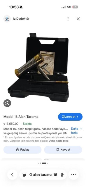 dedektör komple set halinde acil satılık