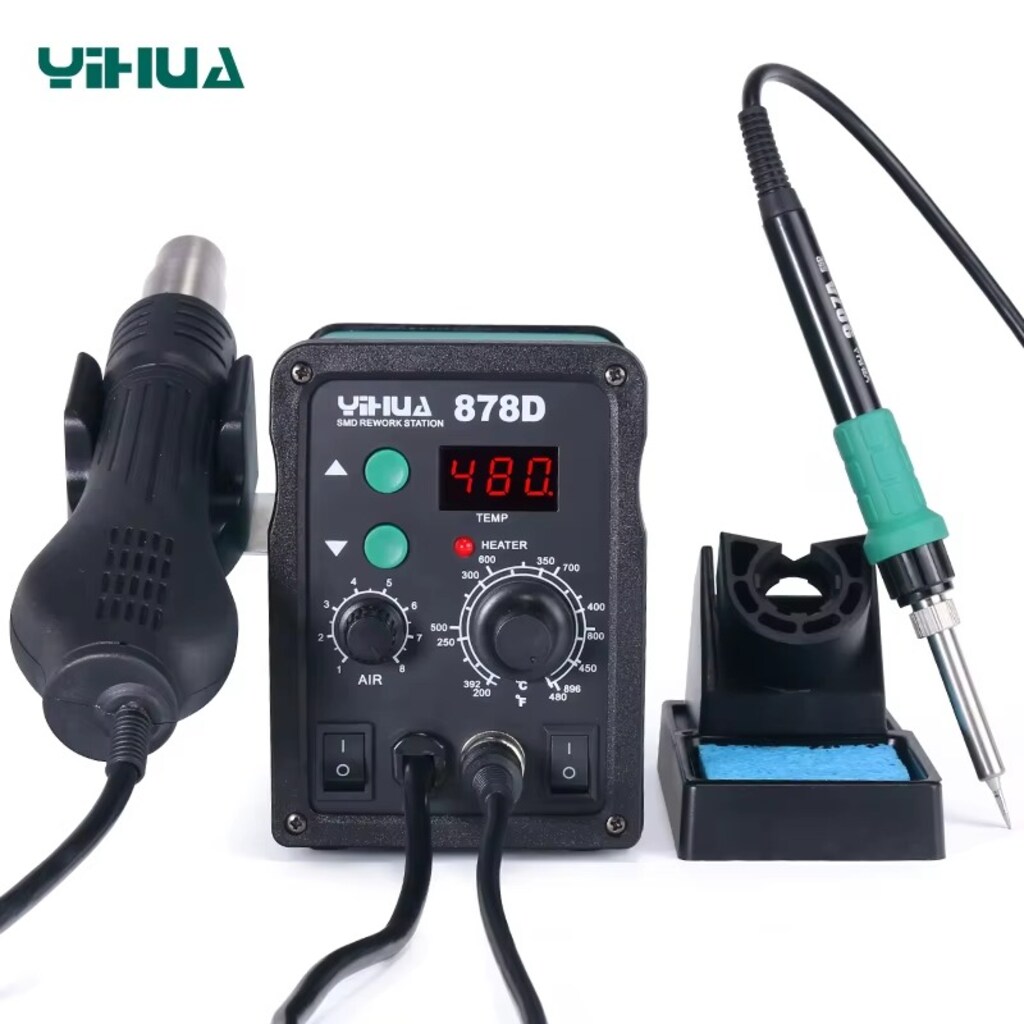 Yihua 878D Sıcak Hava Üflemeli Dijital Havya Lehim İstasyonu - 3