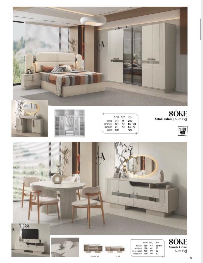 bohem mdf yatak odası takımı - 4