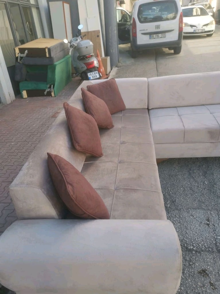 sıfır kaplama Köşe Takımı sünger ve kumaş yenilenmiş - 5
