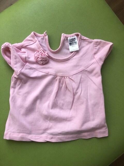 3-6 aylık kız çocuk tişört Zara Baby marka Pembe