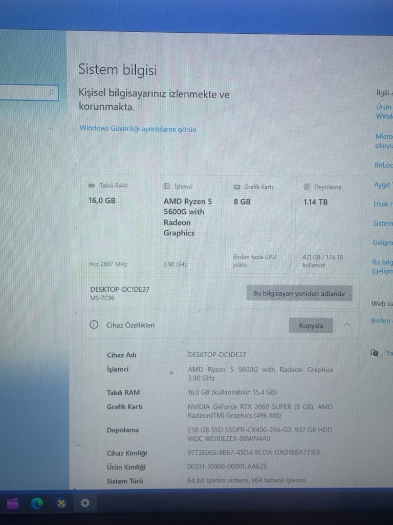 Acil satılık full ekipman gaming bilgisayar - 3