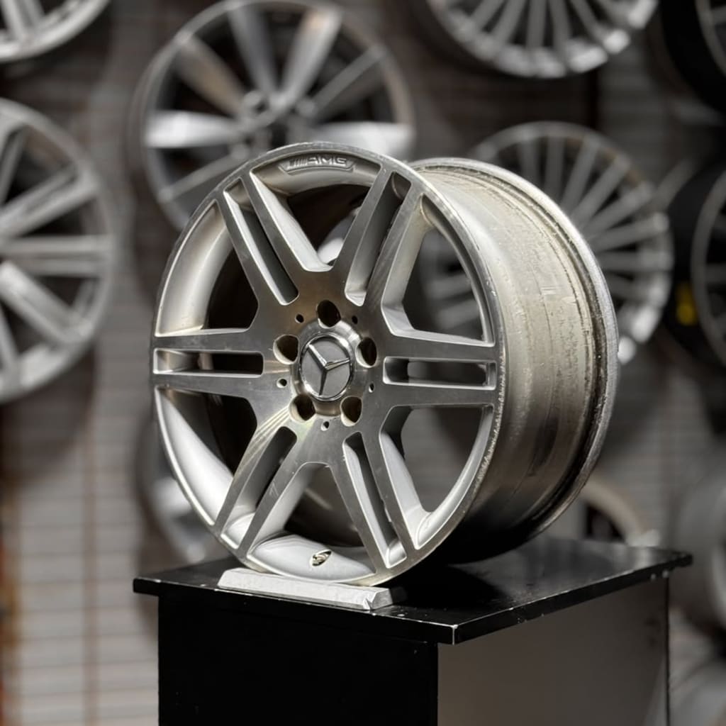 17 inç 5x112 Mercedes W204 AMG Jant Takımı 2. El - 3