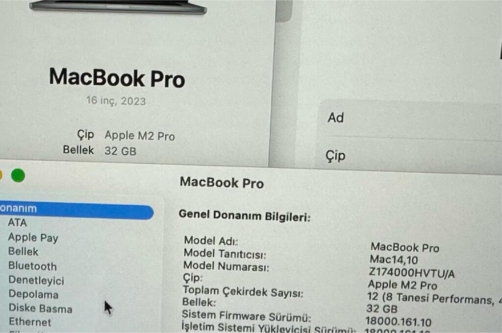 Macbook pro M2 pro 16” özel üretim 32 gb ram 512 gb ssd - 4