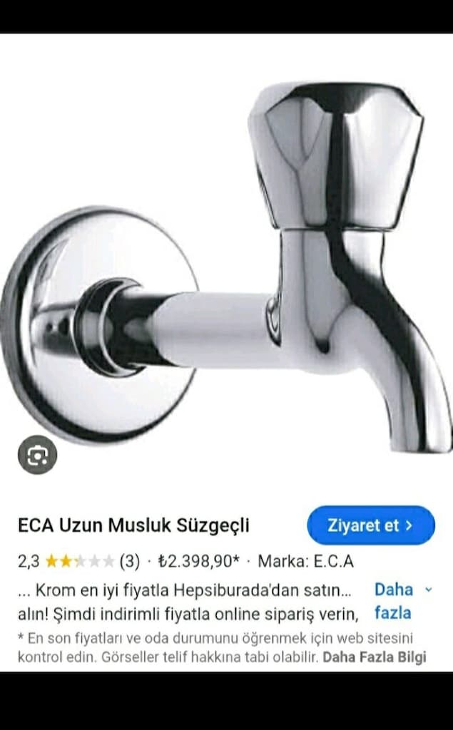 E.C.A. Marka Uzun Musluk 1 Adet Mevcut. Sıfır Ürün. - 6