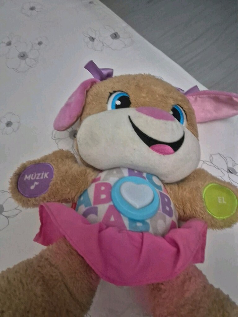 Fisher eğitici oyuncak peluş köpek - 3