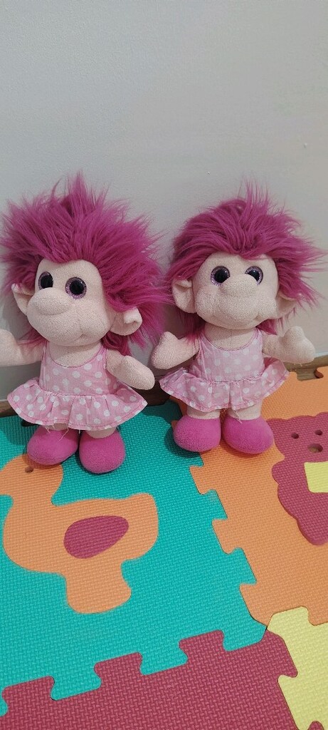 26 Cm Peluş Trol Bebek pembe 2 adet - 3