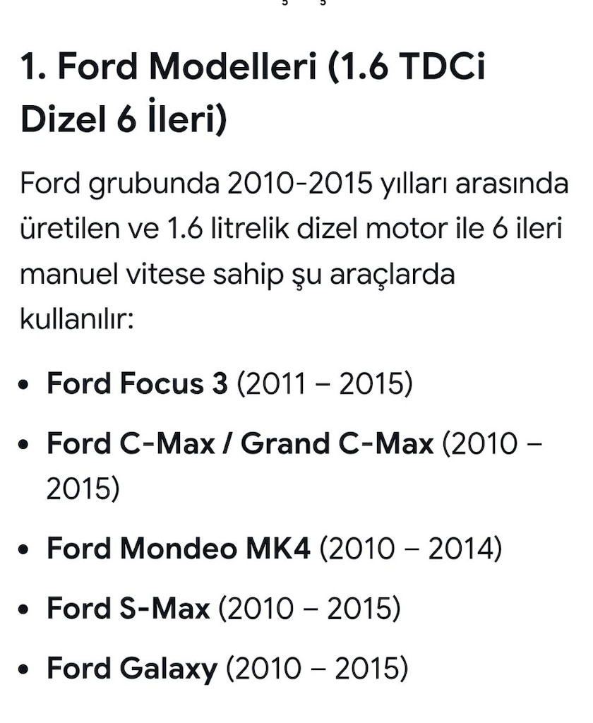 FORD FOKUS 3-MONDEO-C-MAX-VOLVO 1.6 TDI 6 İLERİ EURO 5 MANUEL ŞANZIMAN - 8