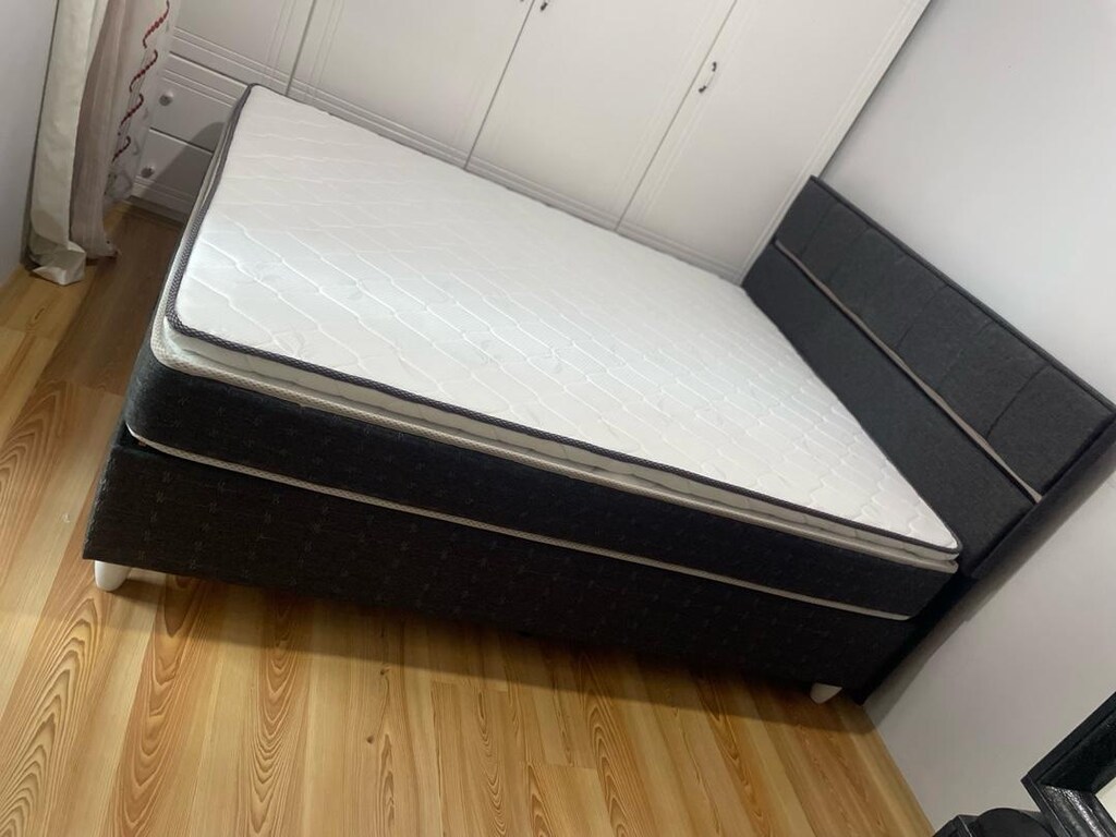 Çift kişilik baza başlık pedli ortopedik yatak - 7