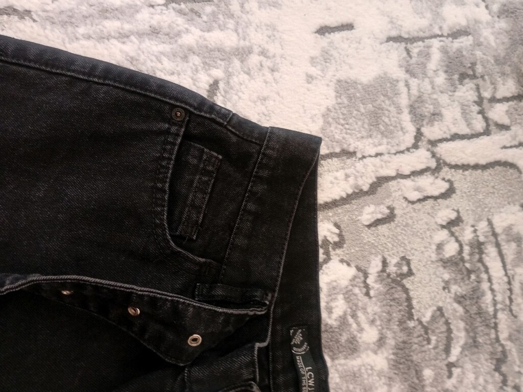 taslanmıs sıyah kot pantolon - 3