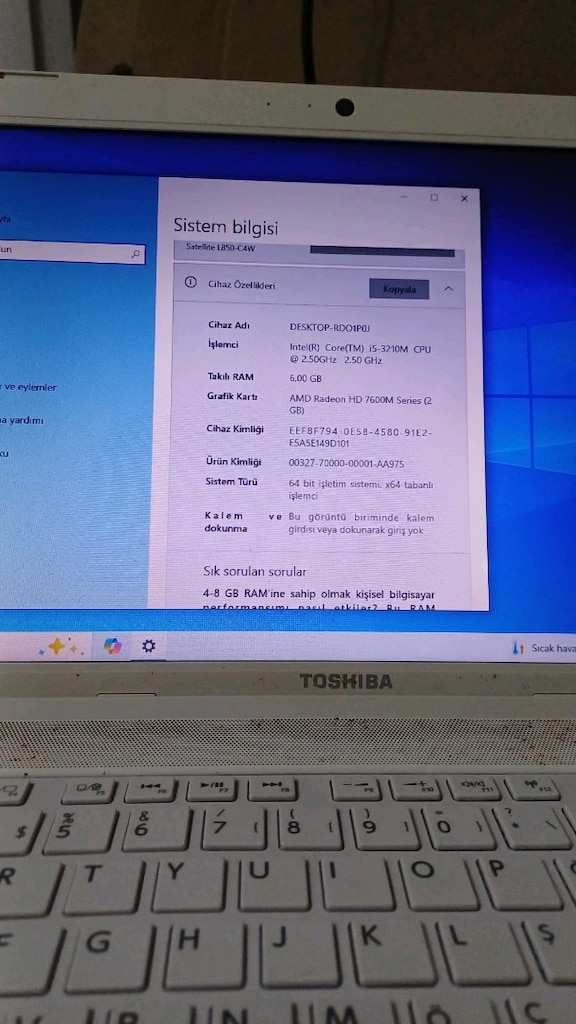 Toshiba i5 3.Nesil laptop - 13