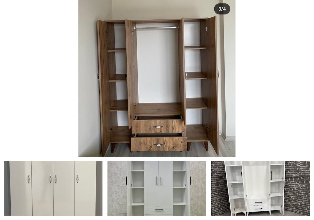 4 kapaklı elbise dolabı jggohhatyi - 4