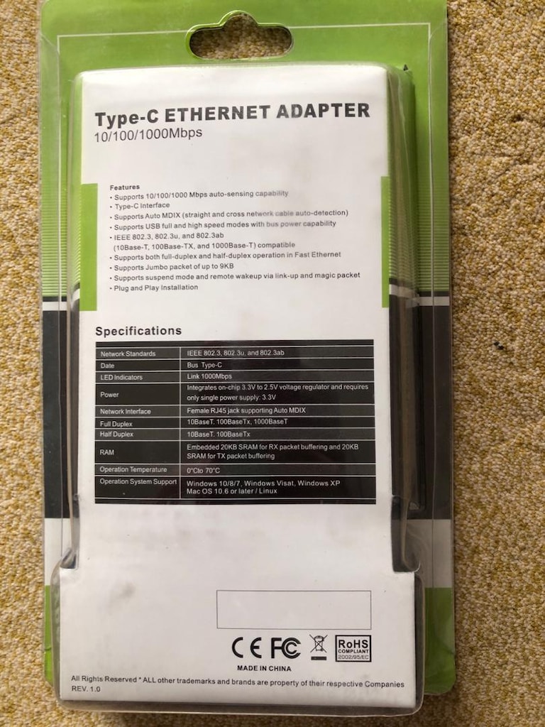 2 ad. APPA SRF-936 GİGABİT TYPE-C 3.0 ETHERNET KARTI Tanesi 650.-tl ...