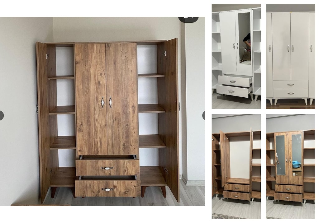 4 kapaklı elbise dolabı tluglctgqz - 5