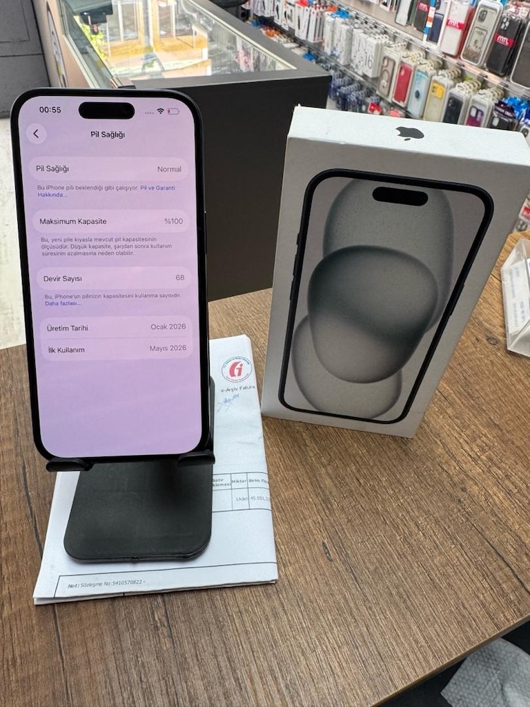 APPLE 22 AY GARANTİLİ iPHONE 15 TR 128GB PİL/100 KUTULU FATURALI - 5