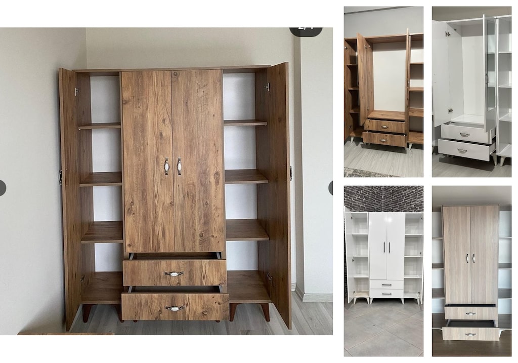 4 kapaklı elbise dolabı zzqrhbnakm - 5
