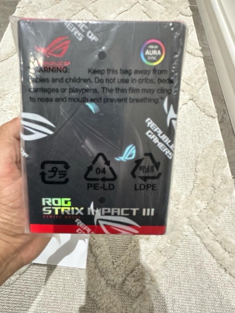 Sıfır açılmamış asus rog strix impact 3 oyuncu mouse - 2