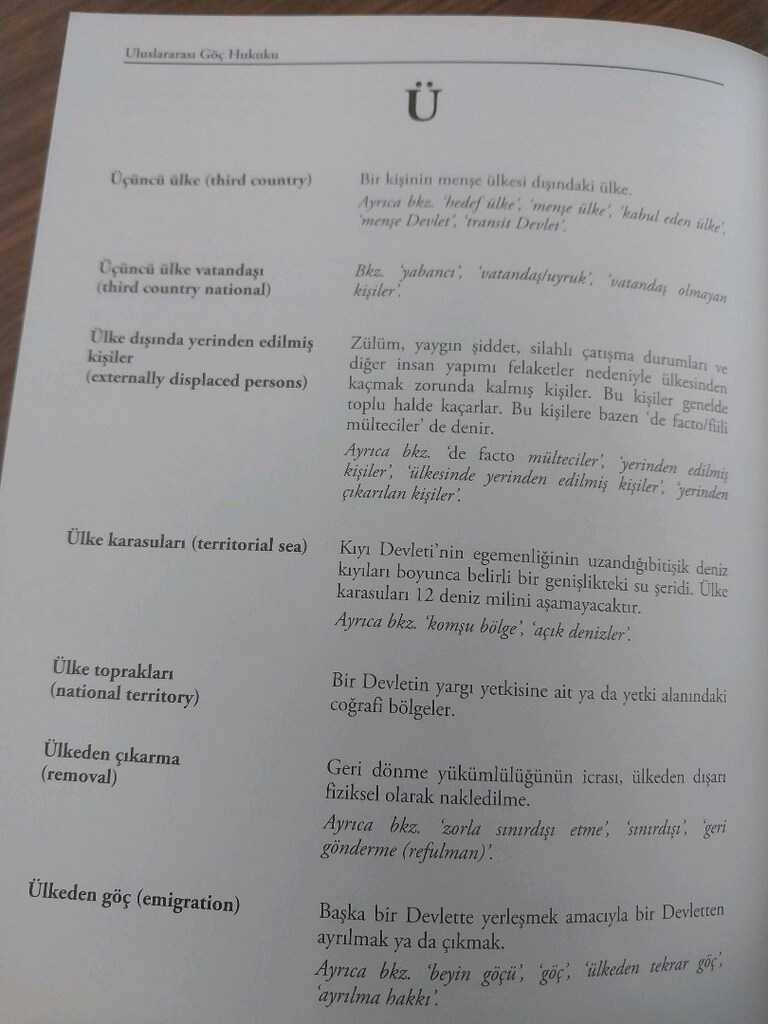 Göç Terimleri Sözlüğü - 7