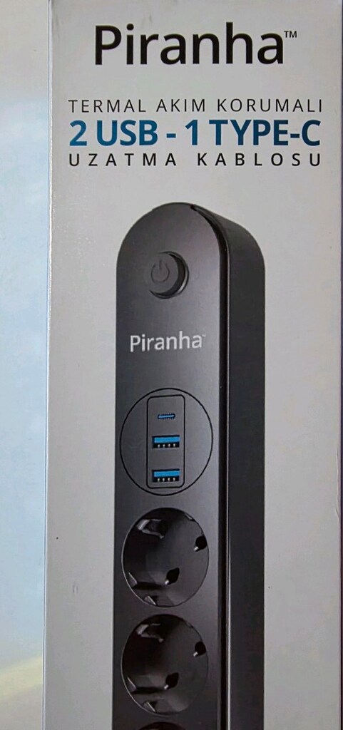 Piranha Termal Korumalı 4’lü Priz 2 USB 1 Type-C. - 4