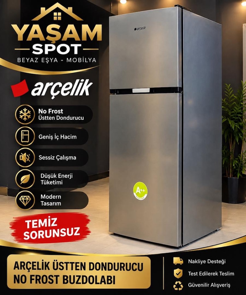 ARÇELİK 480 LİTRE İNOX SON SERİ SORUNSUZ NO-FROST BUZDOLABI - 3