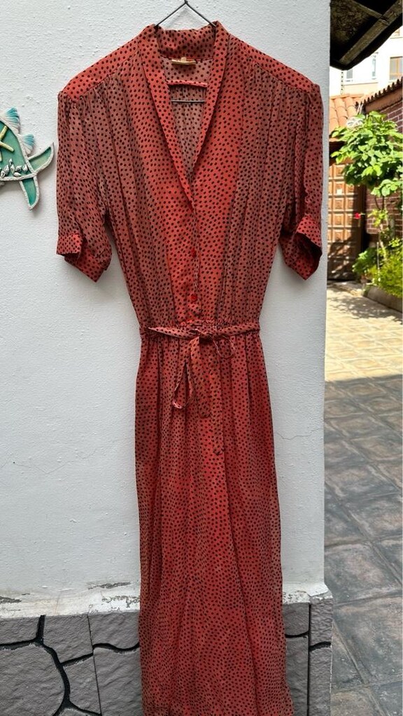 Wintage bayan (İngiliz) maxi elbise (38-40 beden) - 6