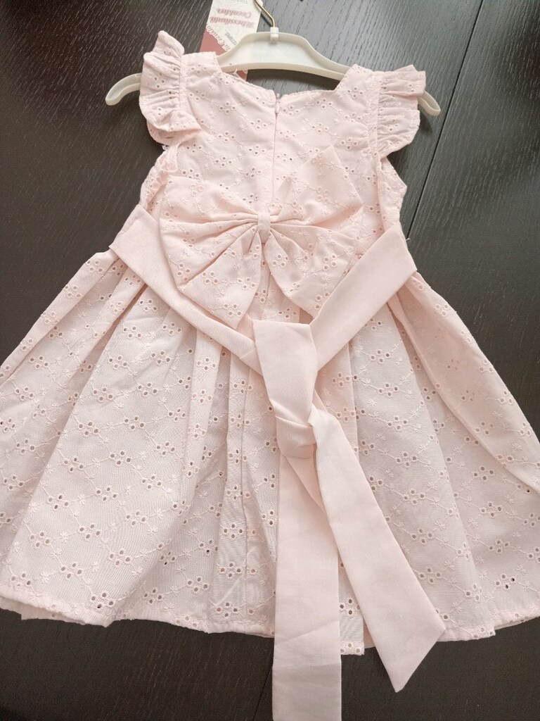 sıfır ürün fisto pembe çocuk elbise - 2