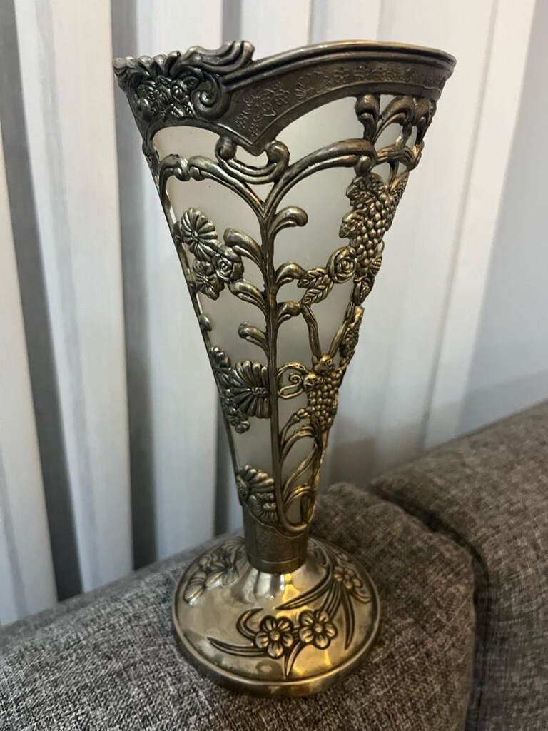 Alman gümüşü vazo - 7