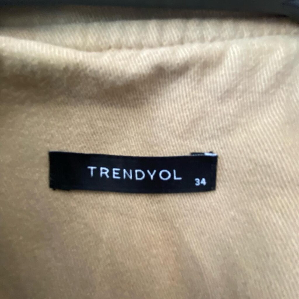 Trendyol Kadın Camel Cepli Kuşaklı Gabardin Gömlek Elbise - 7