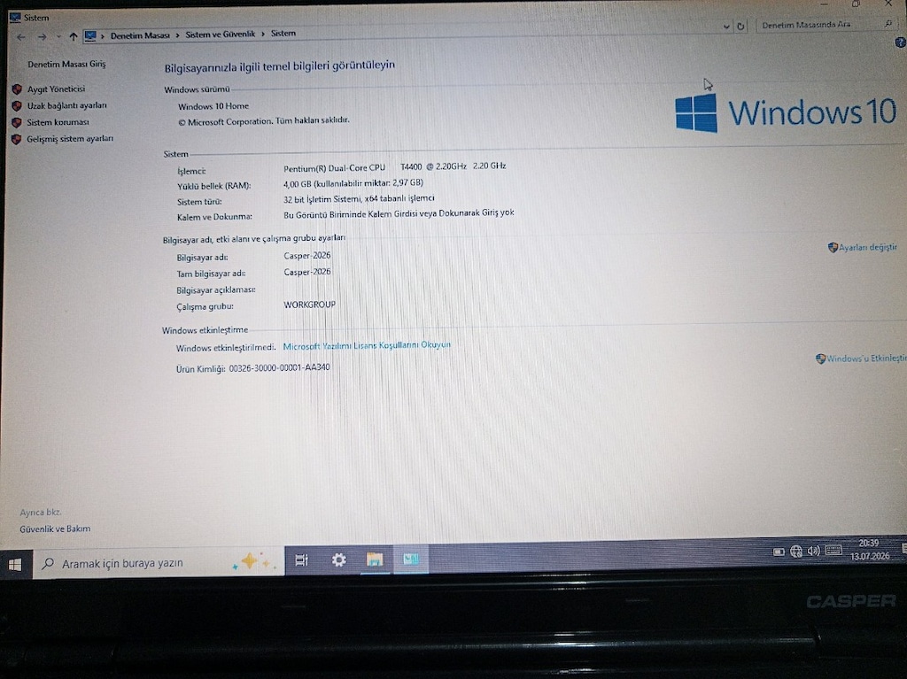 Bataryası sağlam Casper tw8 eaa-89 Laptop - 4