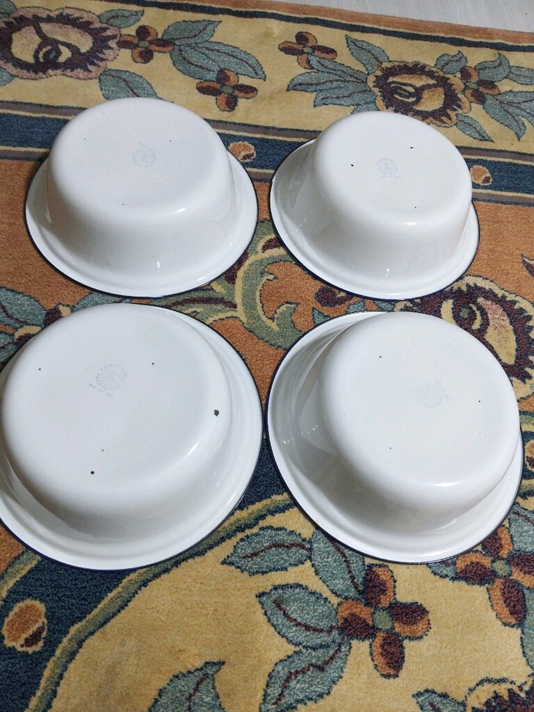 vintage, Avrupa emaye, hamur leğenleri - 8