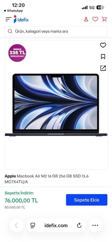 Devir sayisi 9 | Pil sağlığı %100 | Macbook air M2 16 GB 256 GB - 14