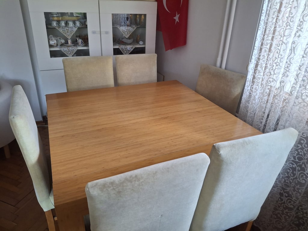 açılır bambu yemek masası