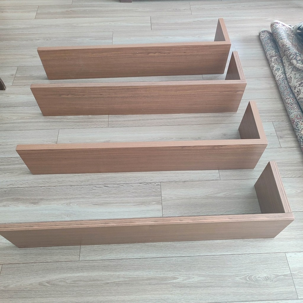 Teak MDF özel yapım Raf Kitaplık - 11
