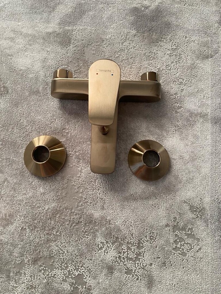 Hansgrohe Talis E Tek Kollu Banyo Bataryası Aplike Mat Bronz - 4