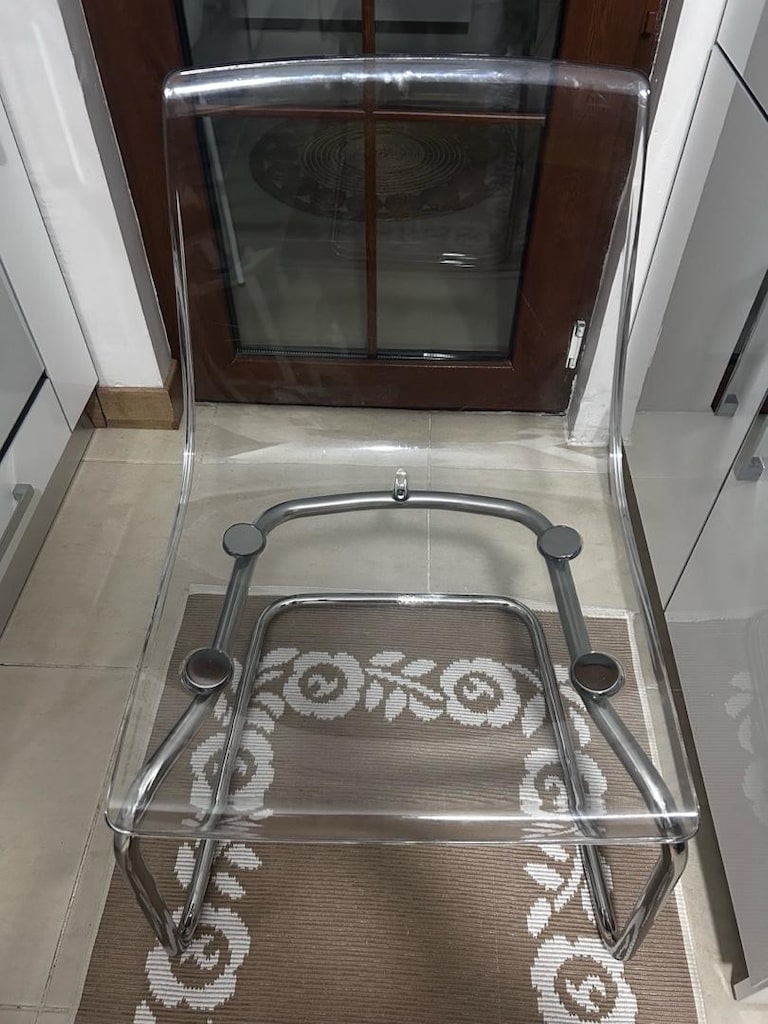 ikea şeffaf sandalye 4 tane - 4