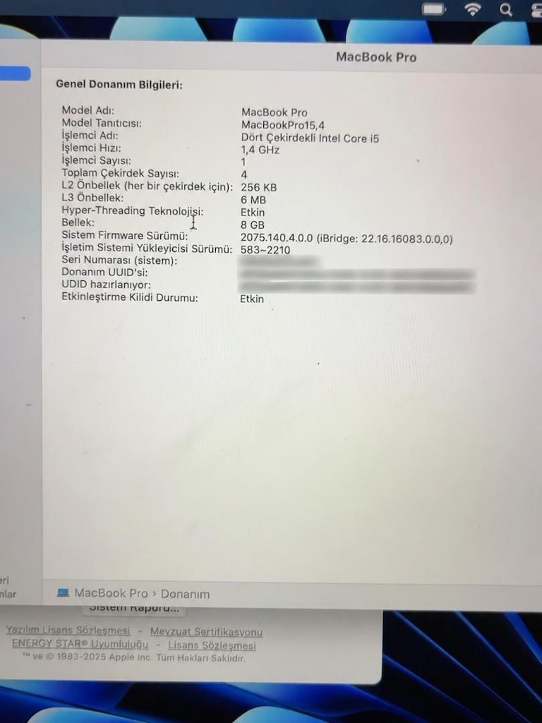 MacBook Pro 13 2019 A2159 8GB 128GB - 5