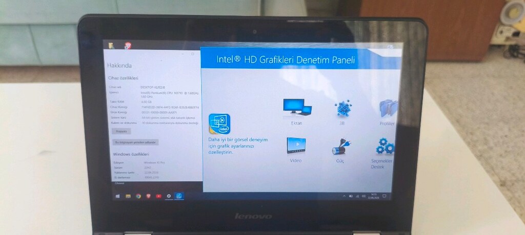 LENOVO YOGA 300 11.6. DOKUNMATİK _4 CEKİRDEK_64 SSD+500_1GB EK_6 SAAT - 9