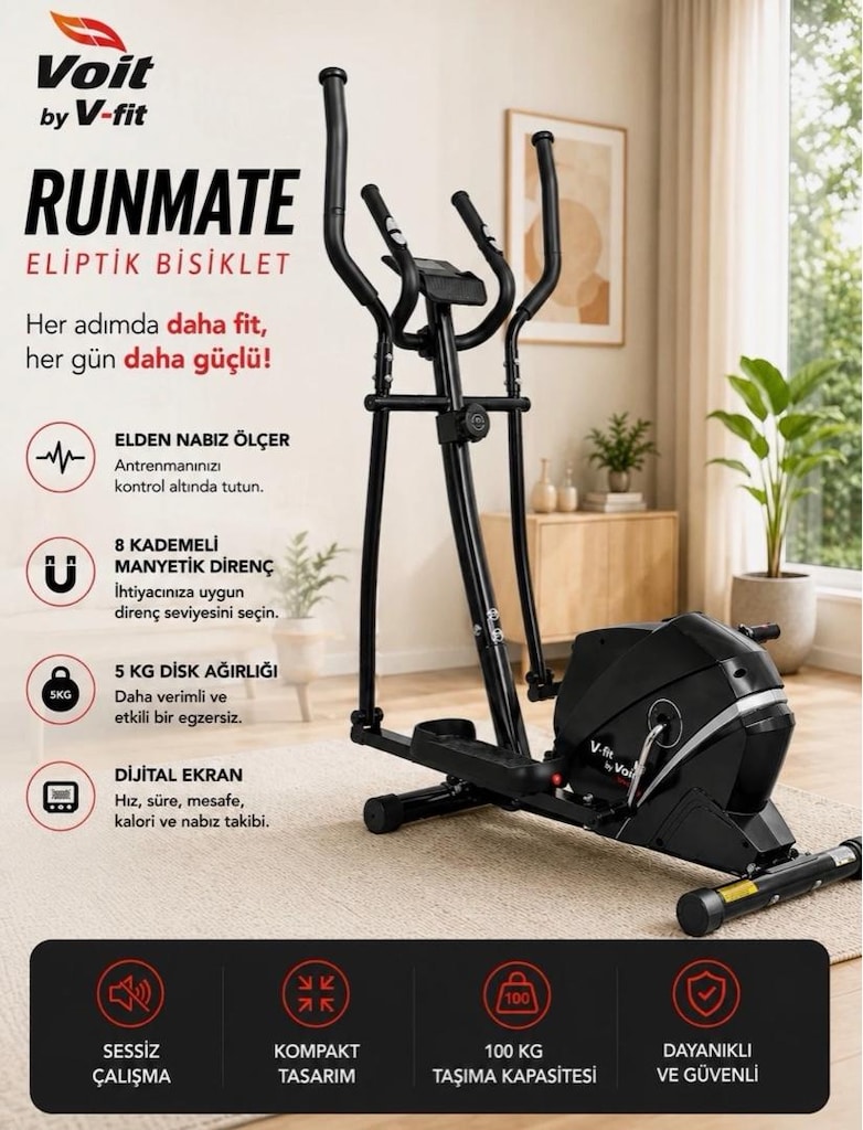 Voit v-fit Manyetik Eliptik Bisiklet - 5