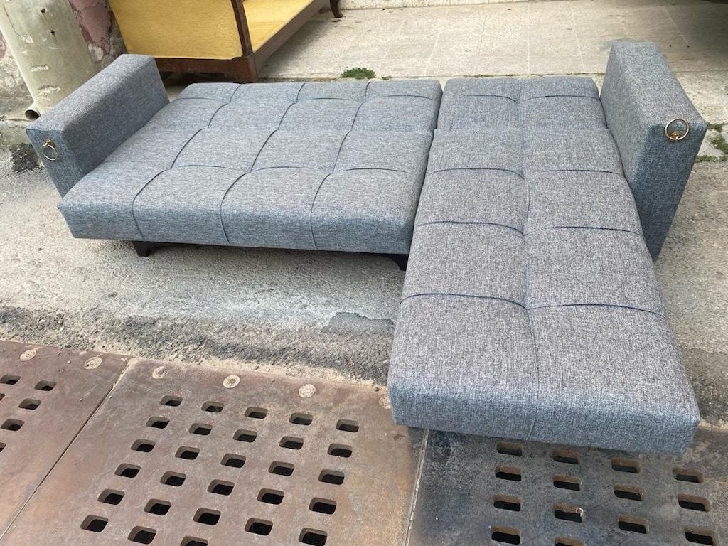 köşe koltuk keten kumaş yataklı sandıklı - 2