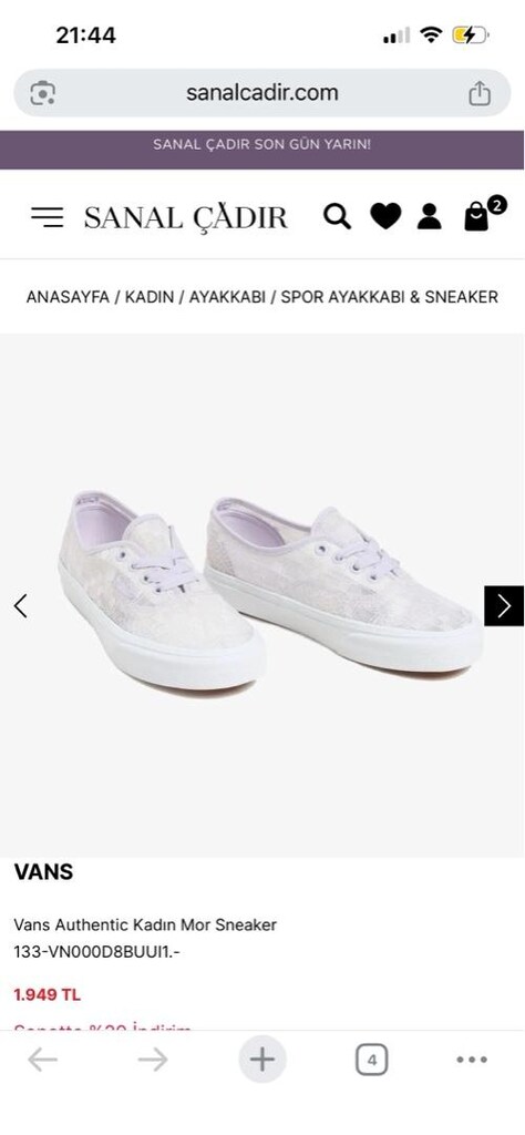 etiketli vans ayakkabı - 4