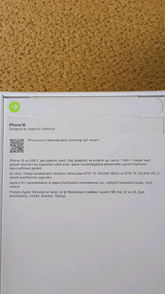 sıfır kapalı kutu iPhone 16 128 siyah full kutu fatura KVK - 3