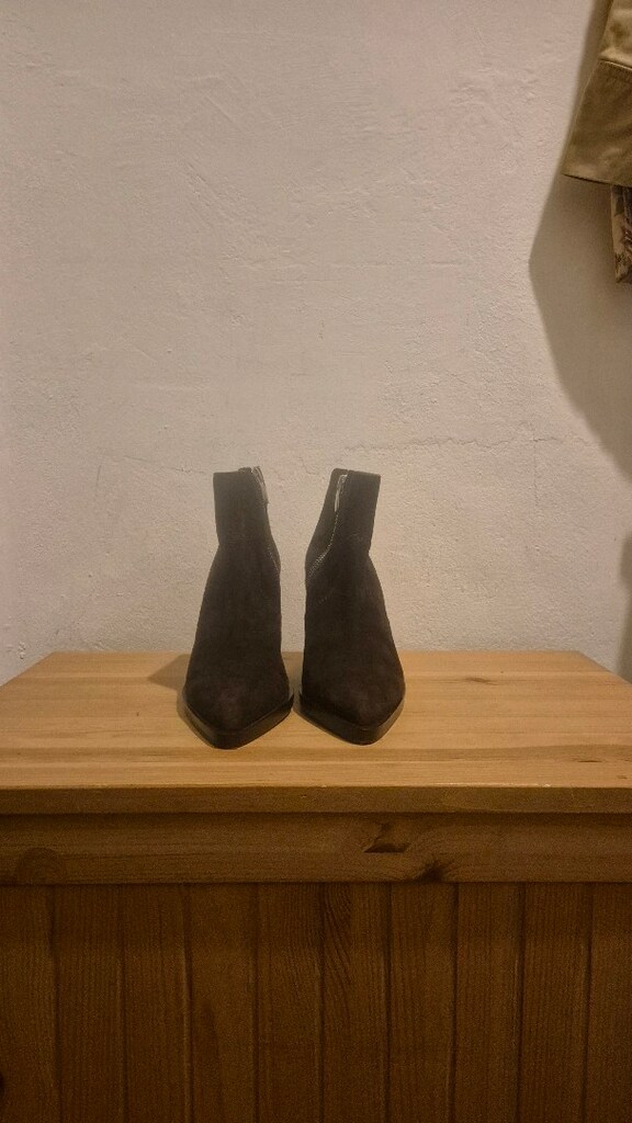 Koyu kahverengi kısa çizme - 4