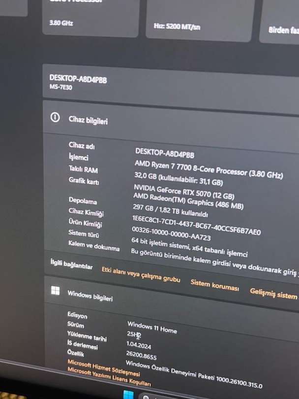 ÜST SEVİYE PC MASAÜSTÜ BİLGİSAYAR ALALI 1 AY OLMADI - 4