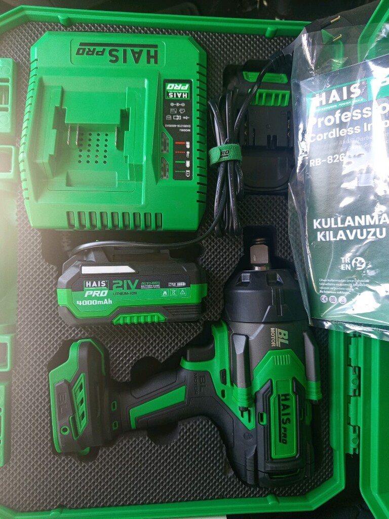 HAİSPRO PROFESYONEL DARBELİ SOMUN SIKMA 2300nm 21V ÇİFT AKÜ - 6
