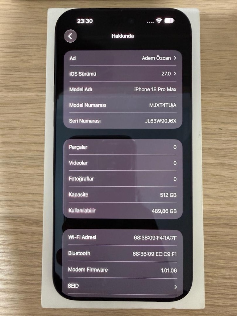 iPhone 18 Pro Max / 512 GB / Siyah - 2