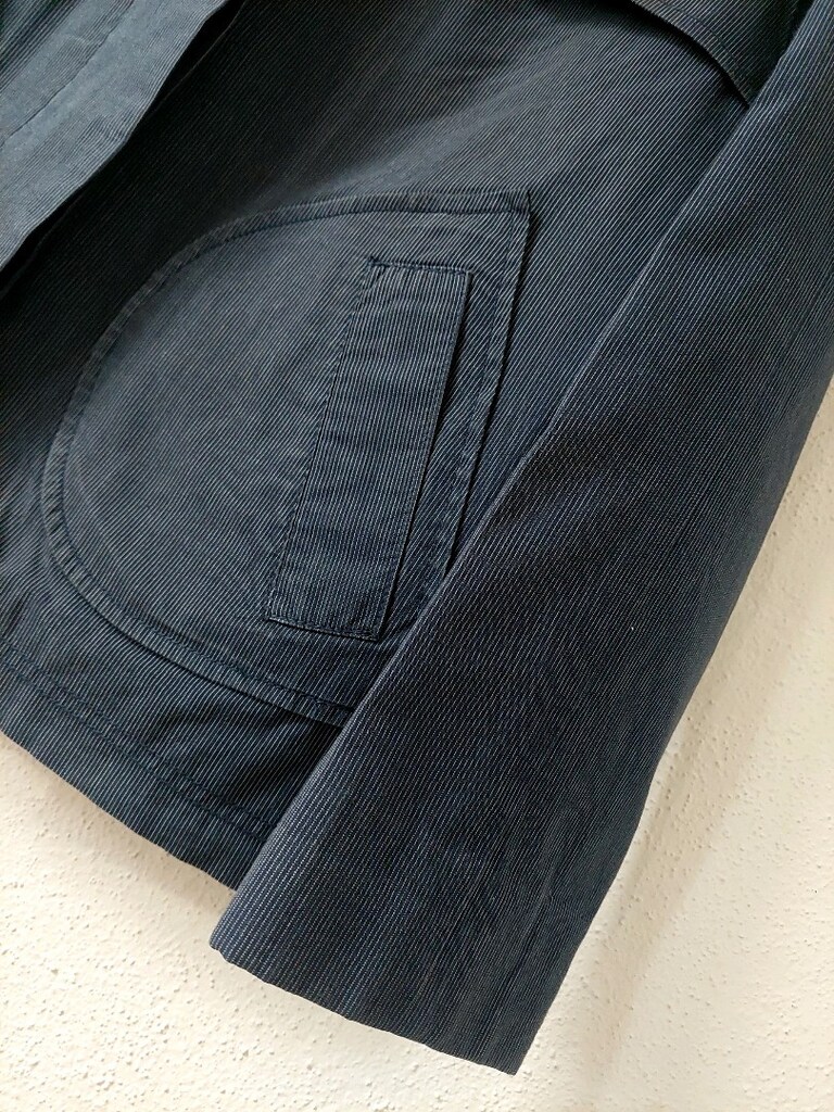 LCW kadın lacivert çizgili mevsim ceket - 4