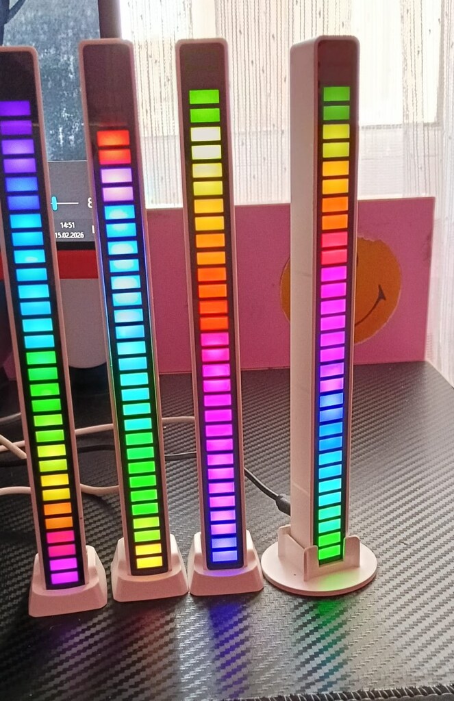 Rgb LED Çubuk Sese ve Müziğe Duyarlı Ambiyanslı Ekolayzer C Type Şarjl - 4